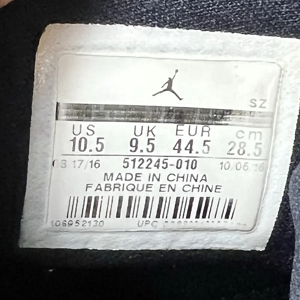 Air Jordan Basketball Shoes Men’s 10.5 Black Cat Son Of Mars Sneakers 512245-010